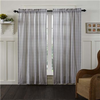 Annie Buffalo Grey Check Panel Set of 2 84x40