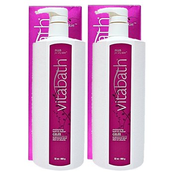 Vitabath Plus for Dry Skin Moisturizing Bath & Shower Gelee 2 Pack (2 x 32 oz)