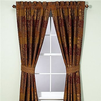 Galleria Brown Pole Top Drapery82x84