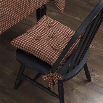 Patriotic Patch Plaid Chair Pad