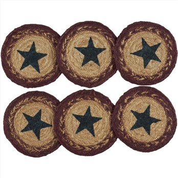 Potomac Jute Coaster Stencil Star Set of 6