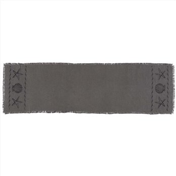 Sandy Grey Burlap Runner 13x48