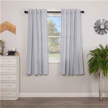 Sawyer Mill Blue Ticking Stripe Short Panel Set of 2 63x36