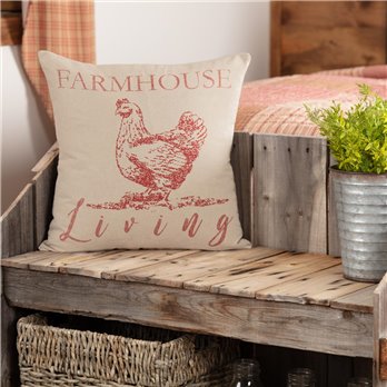 Sawyer Mill Red Farmhouse Living Pillow 18x18