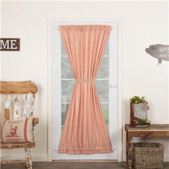 Sawyer Mill Red Ticking Stripe Door Panel 72x40