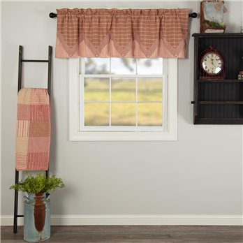 Sawyer Mill Red Valance Layered 20x72