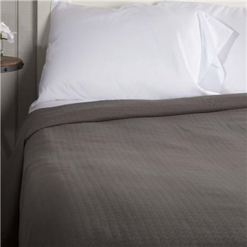 Serenity Grey King Cotton Woven Blanket 90x108