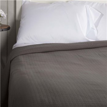 Serenity Grey Queen Cotton Woven Blanket 90x90