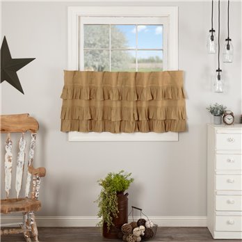 Simple Life Flax Khaki Ruffled Tier Set of 2 L24xW36