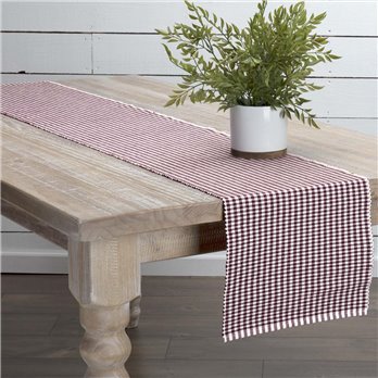 Tara Burgundy Ribbed Runner 13x72