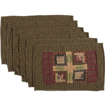 Tea Cabin Placemat Quilted Set of 6 12x18