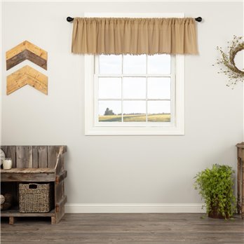 Tobacco Cloth Khaki Valance Fringed 16x90