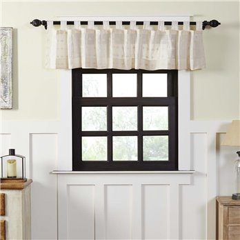 Willow Creme Tab Top Valance 16x72