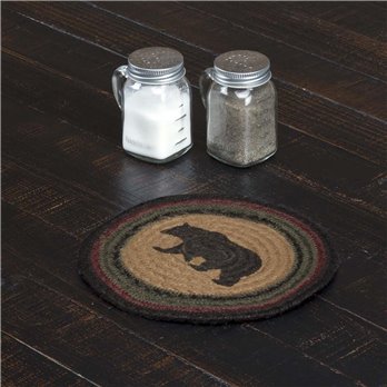 Wyatt Stenciled Bear Jute Trivet 8