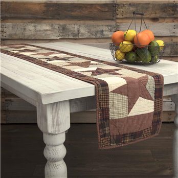 Abilene Star Quilted Runner 13x72