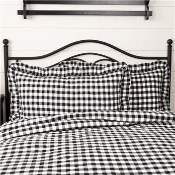 Annie Buffalo Black Check Ruffled King Sham 21x37