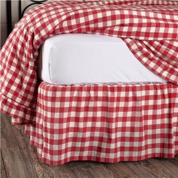 Annie Buffalo Red Check Twin Bed Skirt 39x76x16
