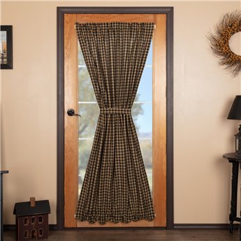 Black Check Door Panel 72x40