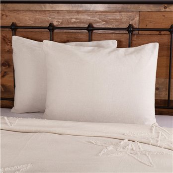 Burlap Antique White Standard Sham 21x27