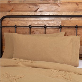 Burlap Natural King Pillow Case Set of 2 21x40