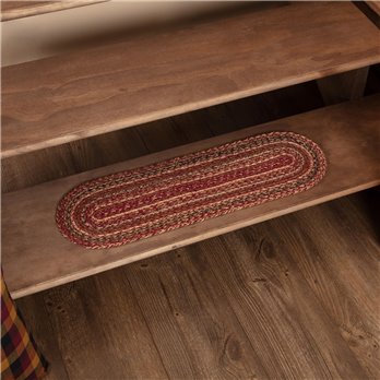 Cider Mill Jute Stair Tread Oval Latex 8.5x27