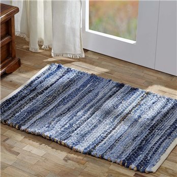 Denim &amp; Hemp Chindi/Rag Rug Rect 20x30