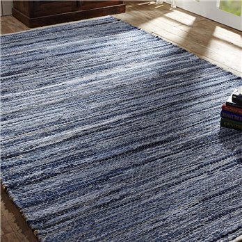 Denim &amp; Hemp Chindi/Rag Rug Rect 60x96