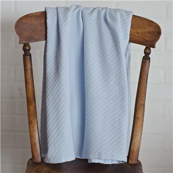 Dusty Blue Baby Blanket 48x36