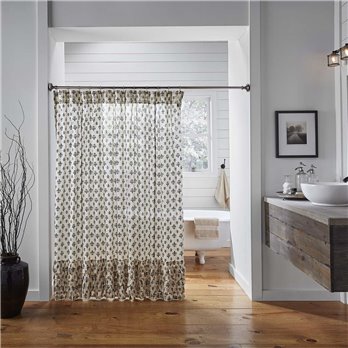 Elysee Ruffled Shower Curtain 72x72