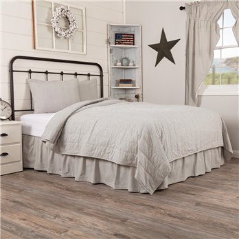 Hatteras Seersucker Blue Ticking Stripe California King Quilt Coverlet Set (1 Quilt + 2 King Shams)