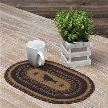 Heritage Farms Crow Jute Placemat Set of 6 12x18