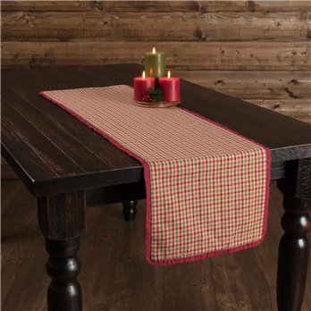 Jonathan Plaid Ruffled Runner 13x48