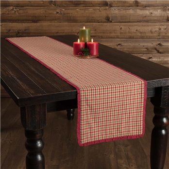 Jonathan Plaid Ruffled Runner 13x72