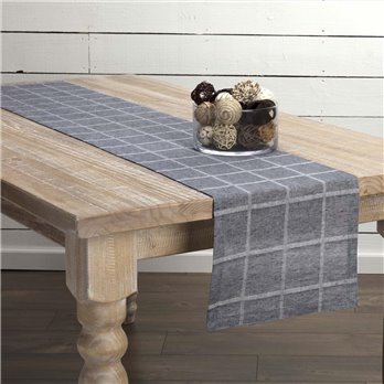 Julie Navy Plaid Runner 13x72