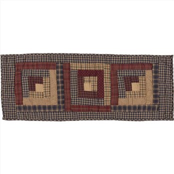 Millsboro Runner Log Cabin Block Quilted 13x36