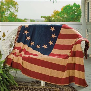 Old Glory Throw Woven 50x60