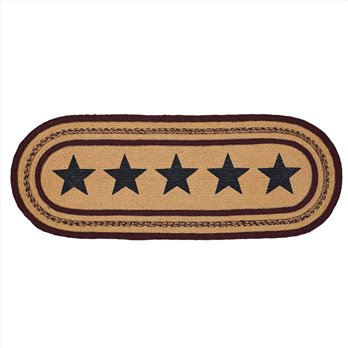 Potomac Jute Runner Stencil Stars 13x36