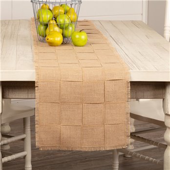 Jute Burlap Natural Basket Weave Runner 13x72