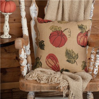 Jute Burlap Natural Harvest Garden Pillow 18x18