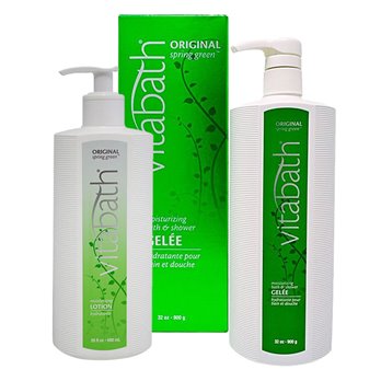 Vitabath Original Spring Green Shower Gelee (32 oz) and Lotion Value Pack