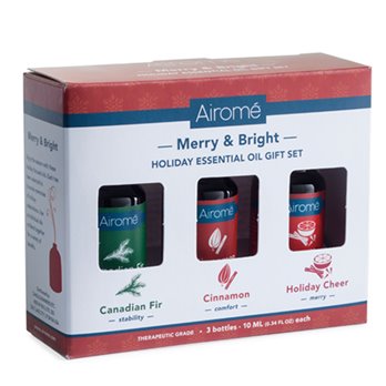 Airomé Merry & Bright Essential Oil Set (3 X 10ml) 100% Pure