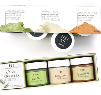 Farmhouse Fresh Quick Recovery Face Mask Sampler Set (3X 1 oz jars)