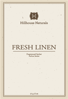 Fresh Linen Sachet .6 oz by Hillhouse Naturals