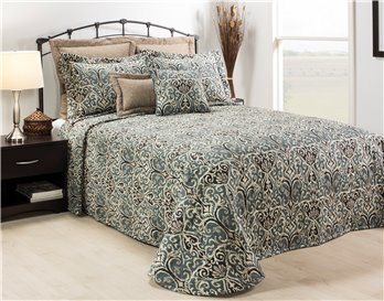 Midnight Ikat King Bedspread