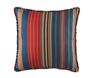 Royal Pheasant Stripe Square Pillow
