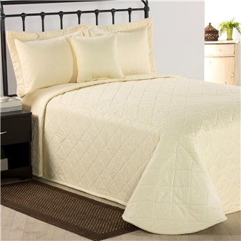 Ivory Moire King Bedspread