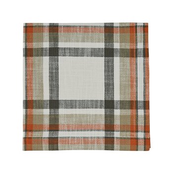 October Spice Plaid Woven Napkin