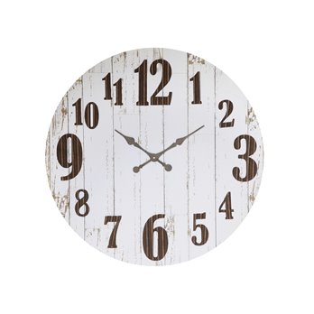 Black & White Wood & Metal Wall Clock