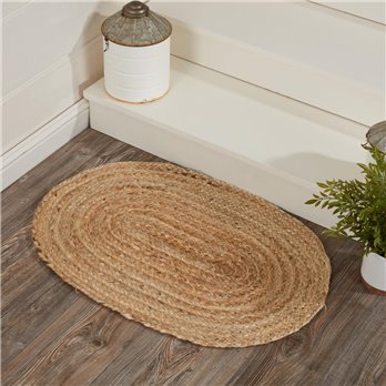 Natural Jute Rug Oval w/ Pad 20x30