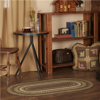 Tea Cabin Jute Rug Oval w/ Pad 27x48